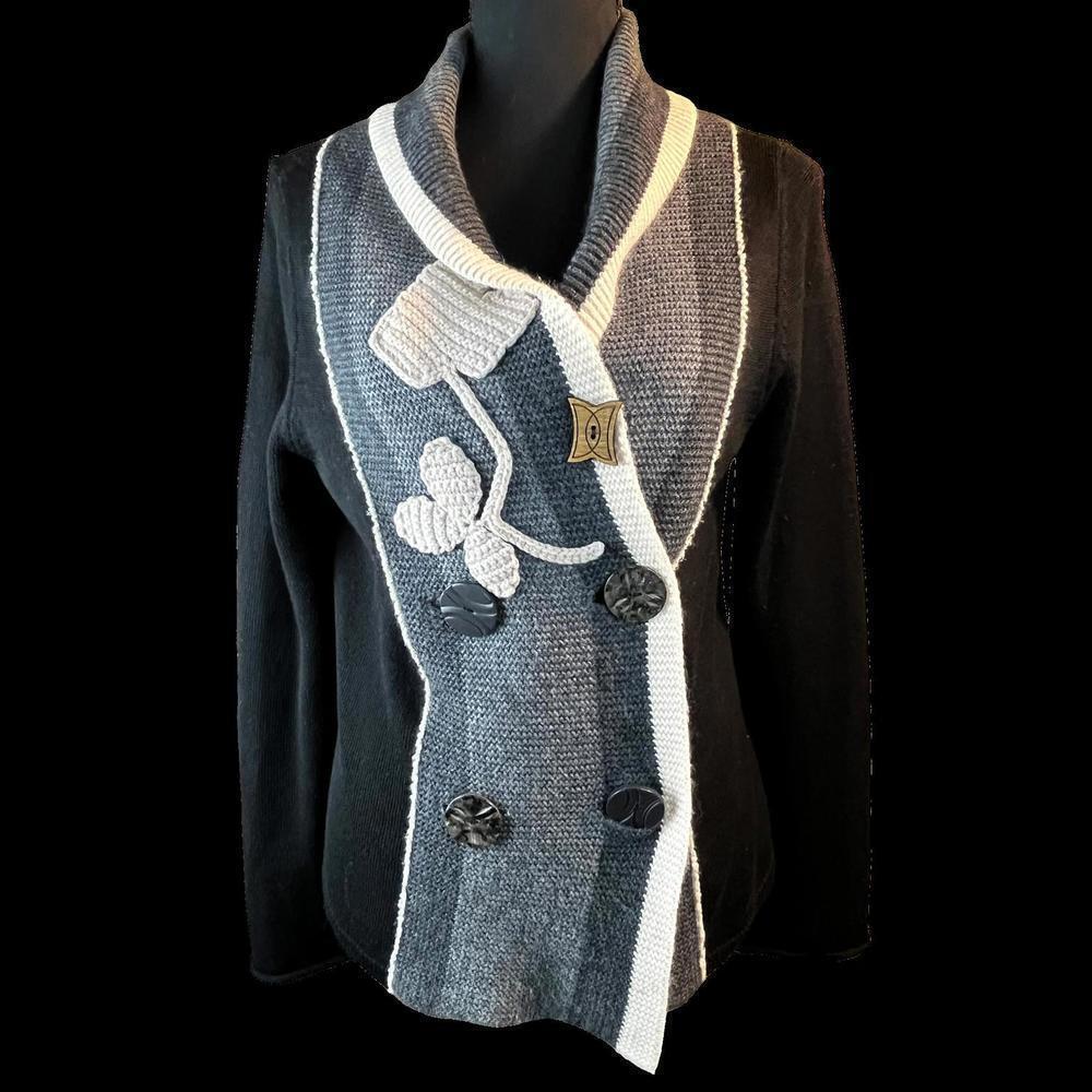 Anthropologie Field Flower Cardigan Size M Crochet Detail​​ - Picture 6 of 12